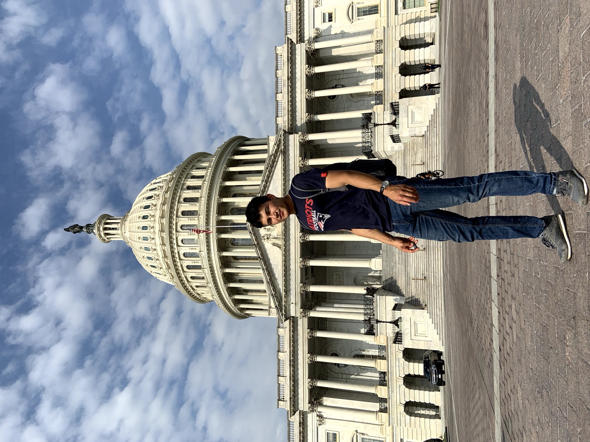 Khurshid Normurodov in front of the U.S. Capitol Building, Washington D.C.